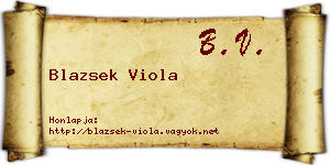 Blazsek Viola névjegykártya